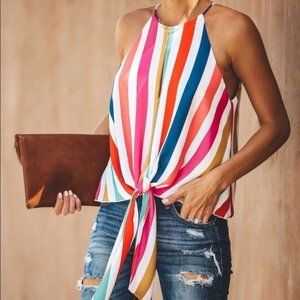 Rainbow Striped Gondola Tank Top